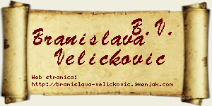 Branislava Veličković vizit kartica